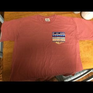 Red Comfort Colors Frocket Tee- Aztec Pocket